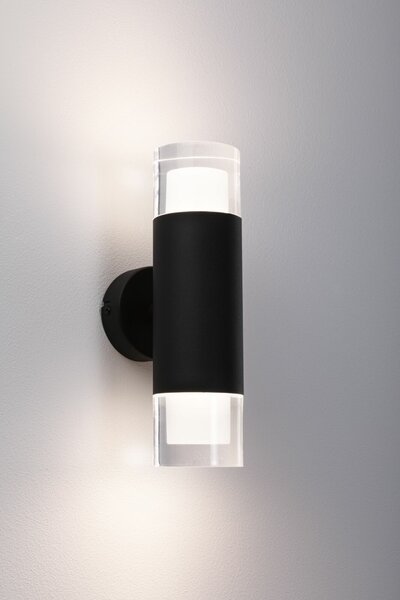 PAULMANN Selection Bathroom nástěnné svítidlo Kame IP44 3000K 230V 2x4W černá