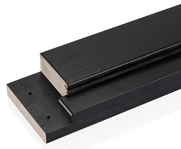 Andres Black Grey 7 × 19 – saunové dveře, černě mořená osika