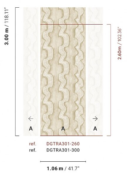 Vliesová obrazová tapeta na zeď, šedá, žlutá, vlnky, DGTRA301-260, Traces, Masureel
