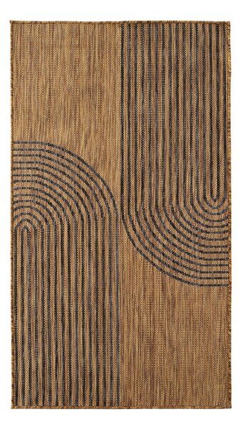 Černý/hnědý vnitřní a venkovní koberec 80x150 cm Mira 1453 – Ayyildiz Carpets