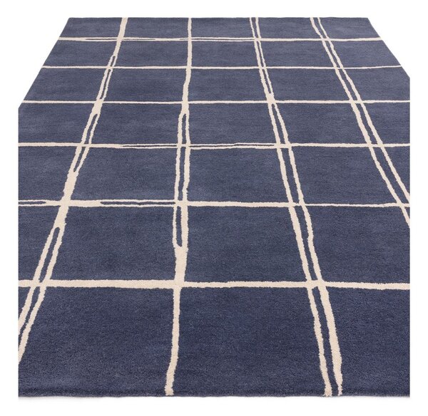 Modrý ručně tkaný vlněný koberec 160x230 cm – Asiatic Carpets