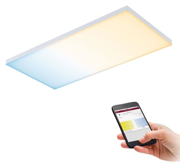 Paulmann 79827 Velora, subtilní stropní LED panel bez rámečku, 15,5W LED 2700-6500K ZigBee, 60x30cm