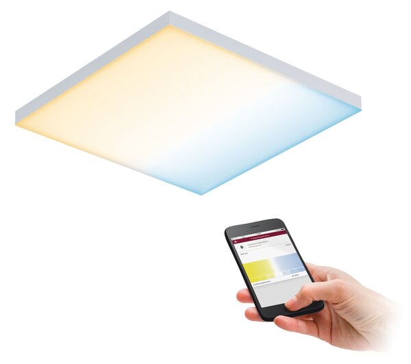 Paulmann 79825 Velora, subtilní stropní LED panel bez rámečku, 10,5W LED 2700-6500K ZigBee, 30x30cm