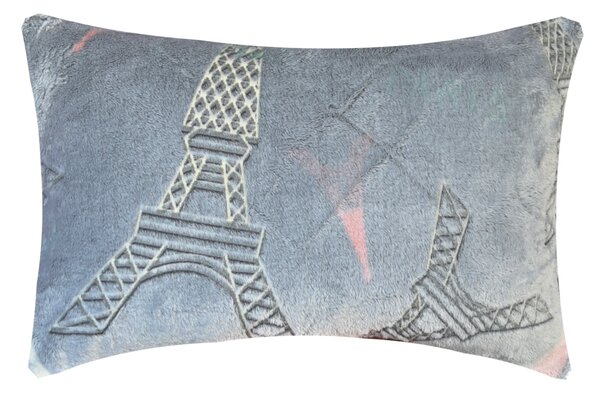 Dekaland Svítící mikroplyšový povlak na polštářek (50x70cm) - Modern Barva: Eiffelova věž