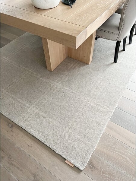 Krémový vlněný koberec 200x300 cm Calisia M Grid Prime – Agnella