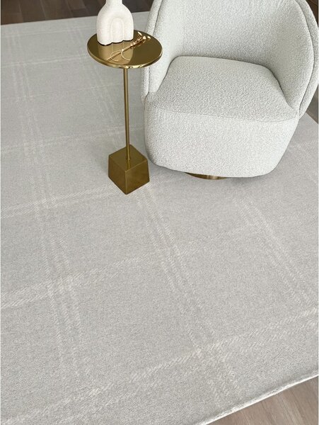 Krémový vlněný koberec 200x300 cm Calisia M Grid Prime – Agnella