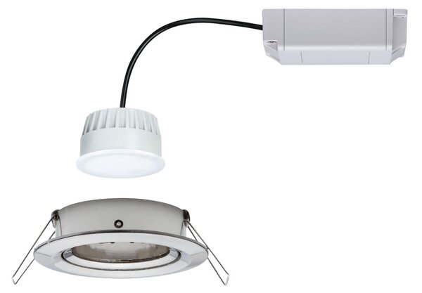 Paulmann 92961 ZigBee LED Nova Plus Coin, zapuštěná bodovka 1x6.5W se změnou teploty světla, kartáčovaný hliník