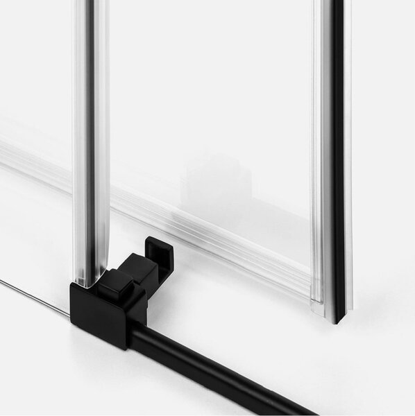 New Trendy Softi Black sprchové dveře 180 cm posuvné černá matný/průhledné sklo EXK-3964