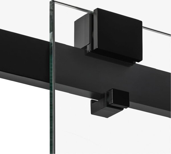 New Trendy Softi Black sprchové dveře 180 cm posuvné černá matný/průhledné sklo EXK-3964
