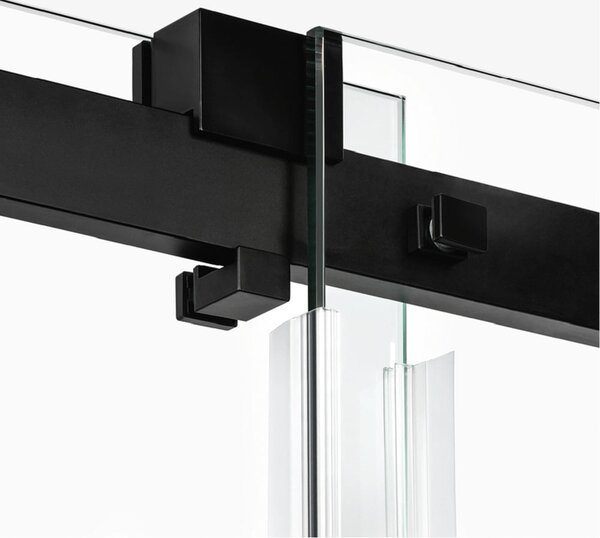 New Trendy Softi Black sprchové dveře 180 cm posuvné černá matný/průhledné sklo EXK-3964