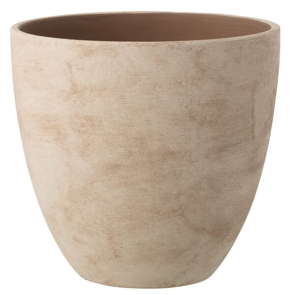 Béžový keramický obal na květináč Larigge L - Ø 30*29 cm - J-Line by Jolipa