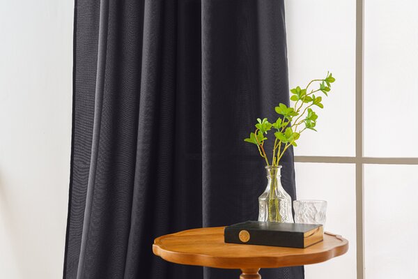 Závěs OXFORD LIGHT 140x250 cm, tmavě šedý Zavěšení: Řasící páska
