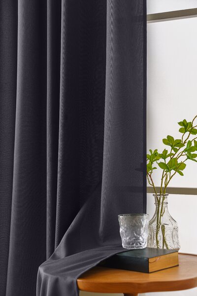 Závěs OXFORD LIGHT 140x250 cm, tmavě šedý Zavěšení: Řasící páska