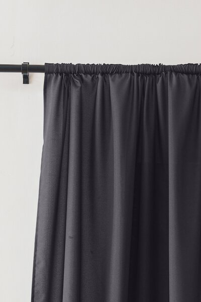 Závěs OXFORD LIGHT 140x250 cm, tmavě šedý Zavěšení: Řasící páska