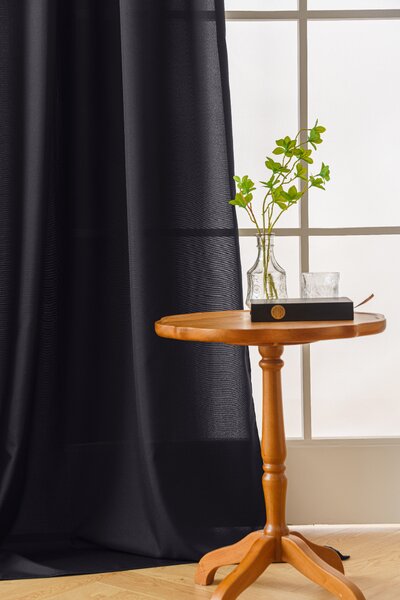 Závěs OXFORD LIGHT 140x250 cm, tmavě šedý Zavěšení: Řasící páska