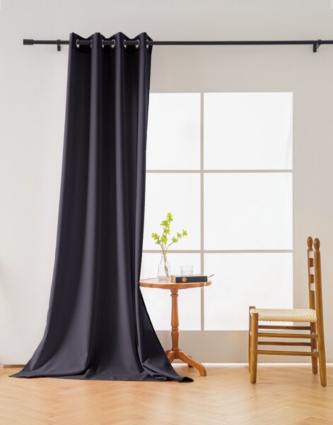 Závěs OXFORD LIGHT 140x250 cm, tmavě šedý Zavěšení: Řasící páska