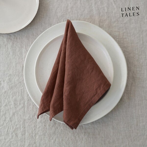 Lněné ubrousky v sadě 2 ks 40x40 cm Chocolate – Linen Tales