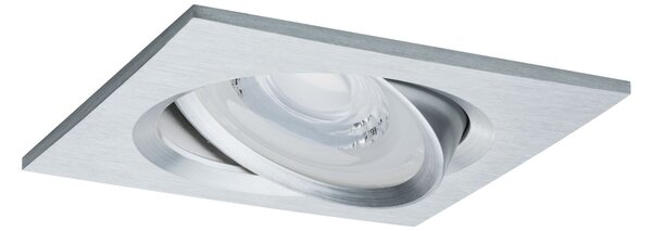 Paulmann 93456 LED Coin Nova rectangular, set hranatých bodovek z kartáčovaného hliníku, 3x6,5W LED 2700K, 8,4x8,4cm