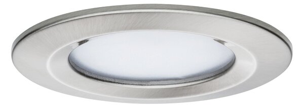 Paulmann 93458 LED Coin Nova round, set kulatých bodovek v úpravě kartáčovaná ocel, 3x6W LED 2700K, prům.7,8cm, IP44
