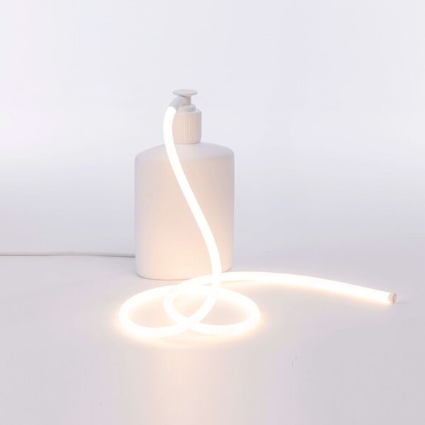 Stolní lampa SELETTI, Daily Glow, Bílá, Obývací pokoj, Plast, Design