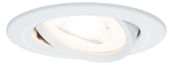Paulmann 93466 LED Nova round, kulatá bodovka v bílé úpravě, 1x6,5W LED 2700K GU10, 3 krokové stmívání, prům.8,4cm