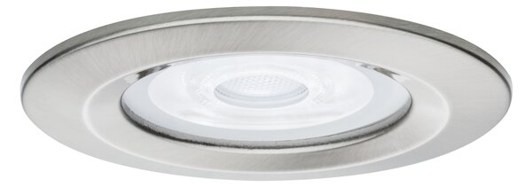 Paulmann 93633 Premium LED Nova, zápustná bodovka 1x max35W GU10, kartáčovaný kov, prům. 7,8cm, IP20