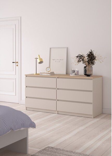 Krémová komoda 154x76x50 cm Naia – Tvilum