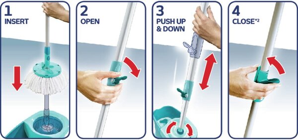 Rotační mop s kbelíkem a čističem na podlahy Rotation Disc Ergo – LEIFHEIT