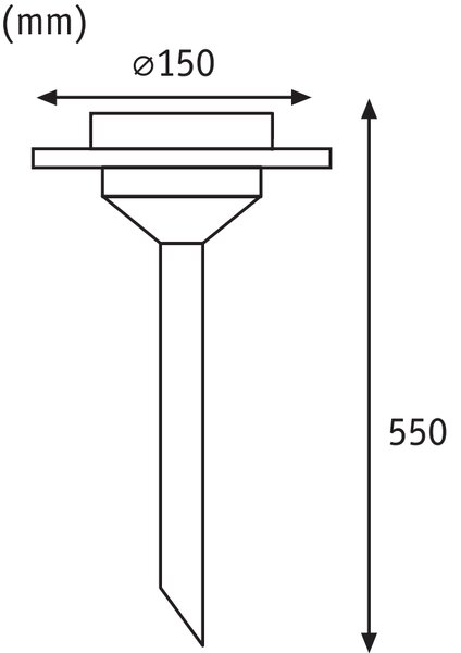 Paulmann 93764 Special Line Solar Ufo LED, solární svítidlo, 1x0,2W LED, výška 55cm, IP44