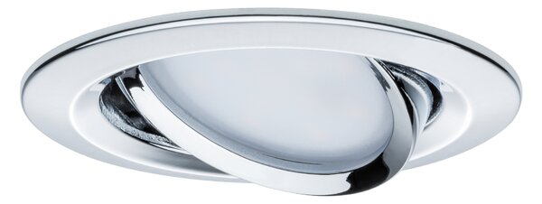 Paulmann 93879 Premium LED Slim Coin Satin, náklopná zápustná bodovka 1x6,8W LED 2700K stmívatelná, chrom, prům. 8,4cm