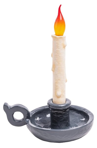 Stolní lampa SELETTI, Grimm Bugia, stmívatelné, Šedá, Obývací pokoj, Plast, Design