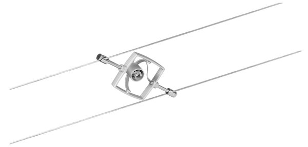 Paulmann 94133 Mac2, lankový systém, 5x max 10W LED 12V, matný chrom, 500cm