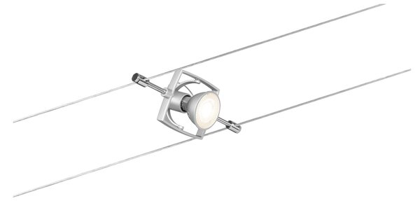 Paulmann 94133 Mac2, lankový systém, 5x max 10W LED 12V, matný chrom, 500cm