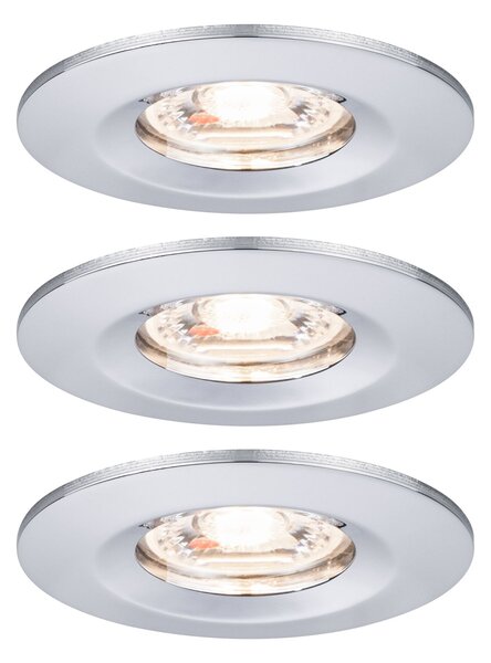 Paulmann 94303 Nova Mini, chromové bodovky, 3x4W LED 2700K, prům. 6,5cm, IP44