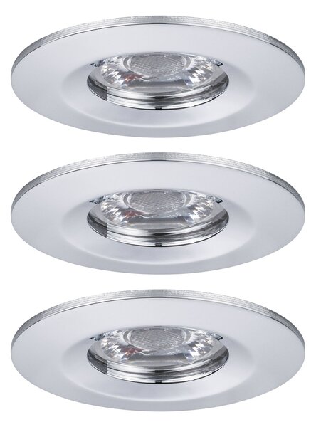 Paulmann 94303 Nova Mini, chromové bodovky, 3x4W LED 2700K, prům. 6,5cm, IP44