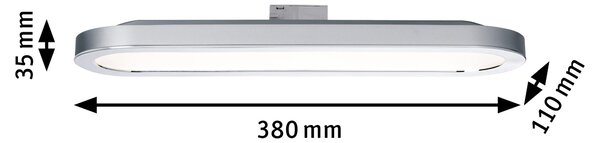 Paulmann 95319 Loop, LED panel pro Urail system, 7W LED 2700K, matný chrom, délka 38cm
