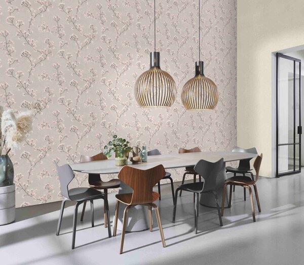 RASCH | Vliesová tapeta na zeď Beltesto 792713 | 0,53 x 10,05 m | šedá, fialová, bílá, růžová, vícebarevná