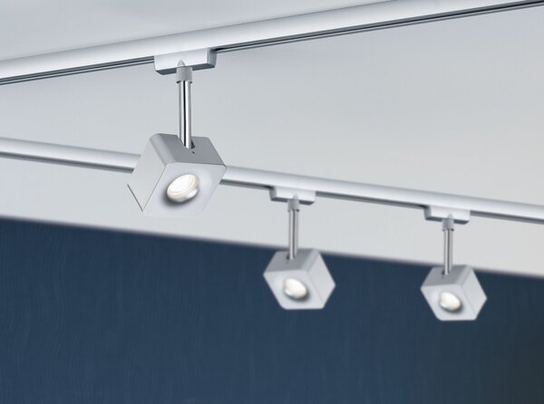 Paulmann 95510 Cube, spot pro Urail system, 1x8W LED 2700K stmívatelné, matný chrom