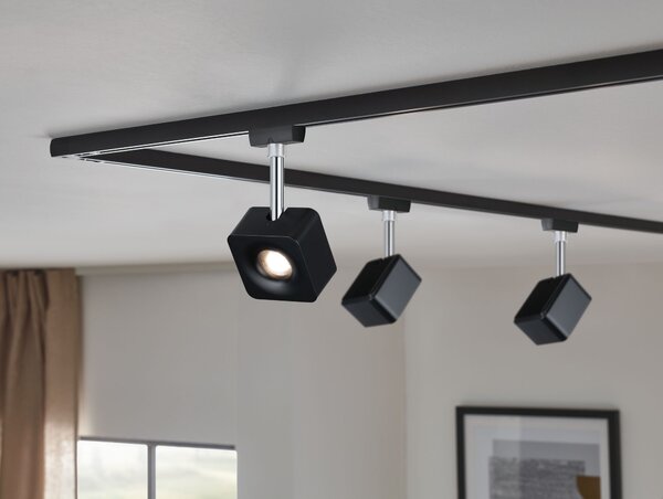 Paulmann 96923 Cube, spot pro Urail system, 1x8W LED 2700K stmívatelné, matná černá
