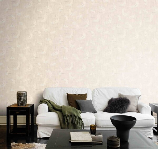 RASCH | Vliesová tapeta na zeď Beltesto 429046 | 0,53 x 10,05 m | krémová, béžová, metalická, růžová
