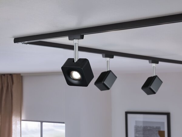 Paulmann 96941 Cube, spot pro Urail system, 1x8W LED 4000K stmívatelné, matná černá