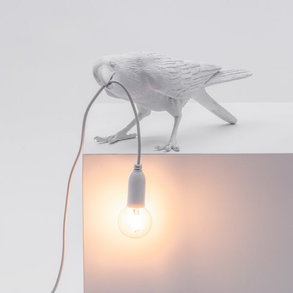 Stolní lampa SELETTI, Bird Lamp, Bílá, Obývací pokoj, Plast, Design