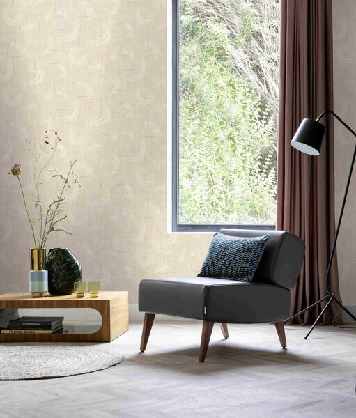 RASCH | Vliesová tapeta na zeď Beltesto 429046 | 0,53 x 10,05 m | krémová, béžová, metalická, růžová