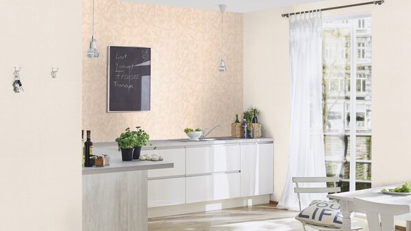 RASCH | Vliesová tapeta na zeď Beltesto 448504V | 0,53 x 10,05 m | krémová