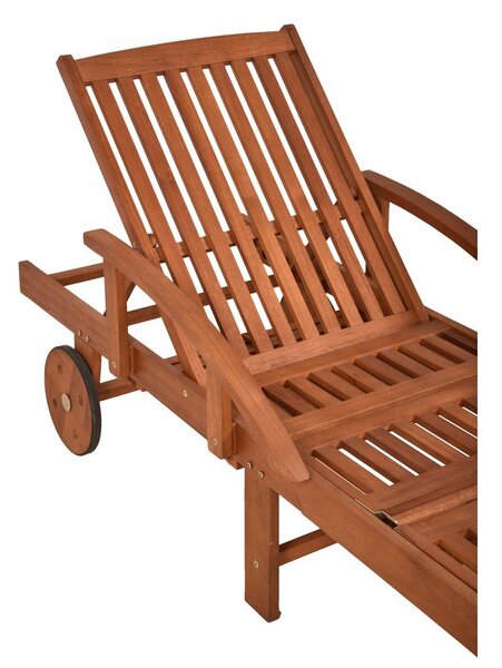 Hnědé dřevěné zahradní lehátko Beverly Hills – Garden Pleasure