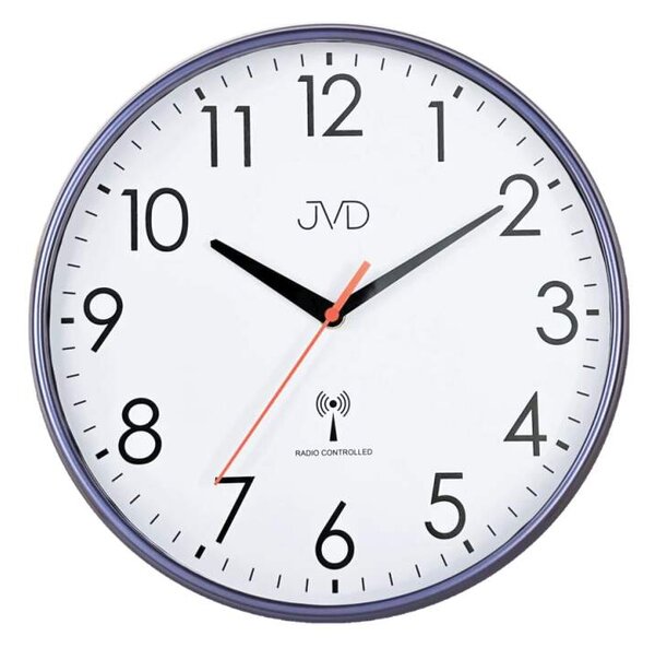 JVD Nástěnné rádiem řízené hodiny s plynulým chodem JVD RH502.2