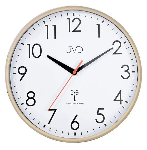 JVD Nástěnné rádiem řízené hodiny s plynulým chodem JVD RH502.1