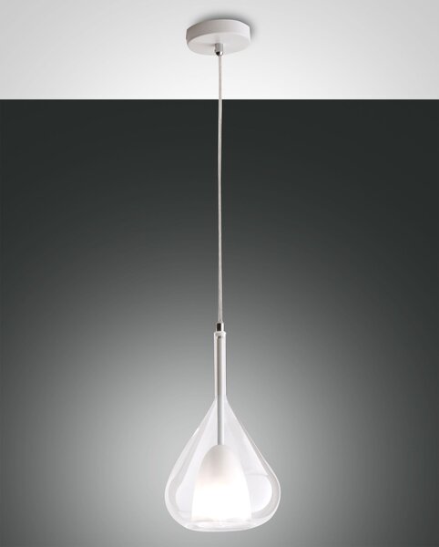 Fabas 3481-40-241 Lila, závěsné svítidlo z čirého skla, 1x40W E27, průměr 20cm