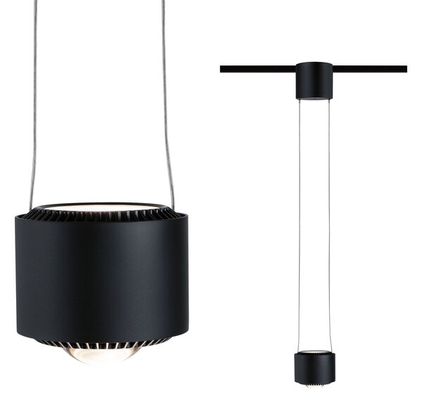 Paulmann 94972 Aldan, závěs pro Urail systém, 13W LED 2700K stmívatelné, matná černá, výška 8,5cm