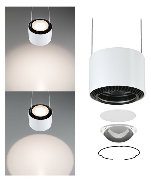 Paulmann 94971 Aldan, závěs pro Urail systém, 13W LED 2700K stmívatelné, bílá, výška 8,5cm